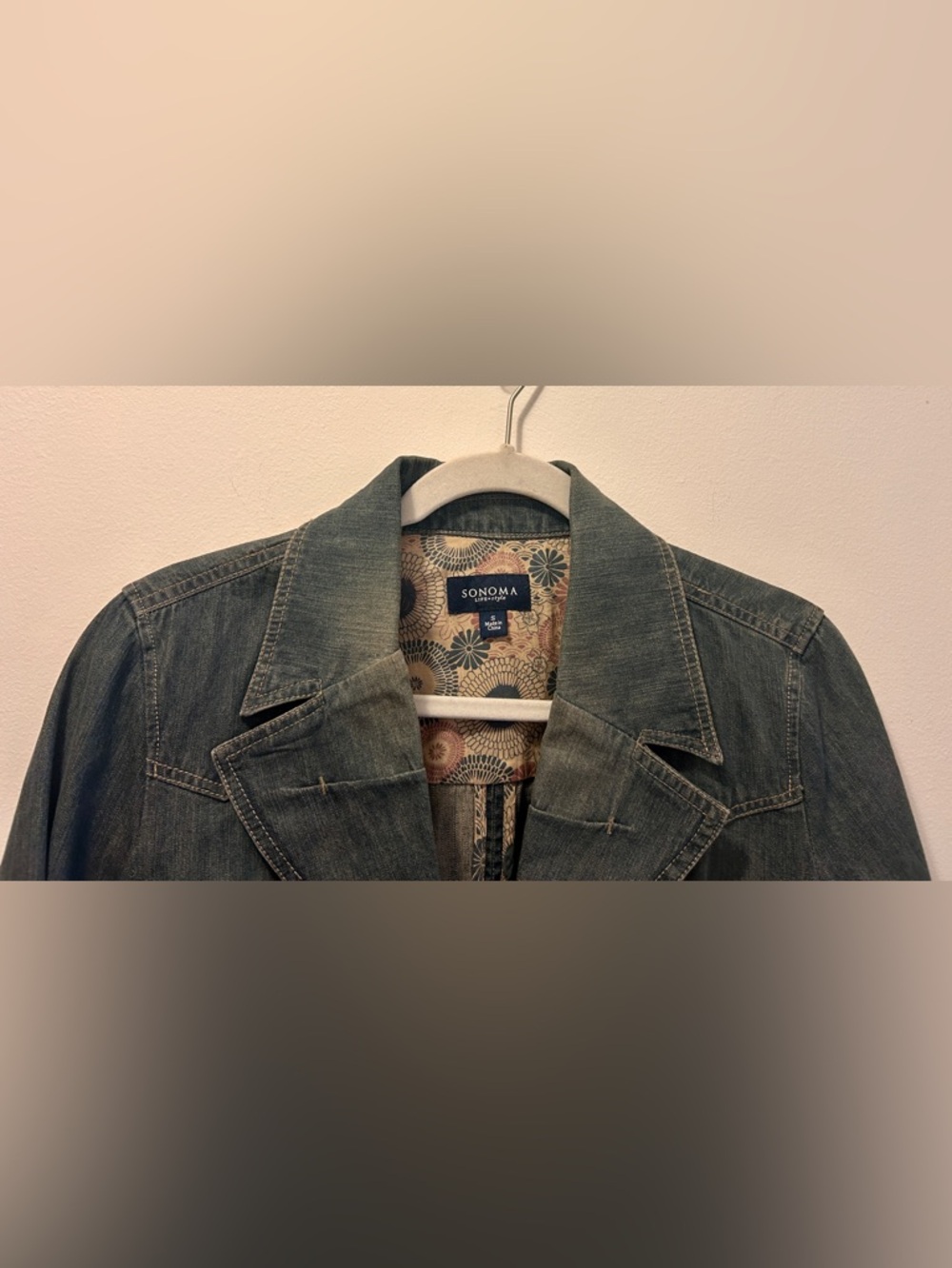 Sonoma Cropped Denim Jacket Women’s Small - Picture 3 of 8